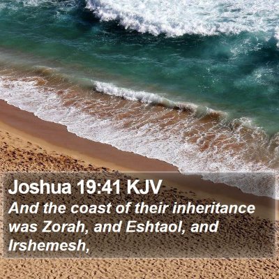 Joshua 19:41 KJV Bible Verse Image