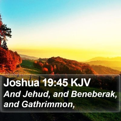 Joshua 19:45 KJV Bible Verse Image