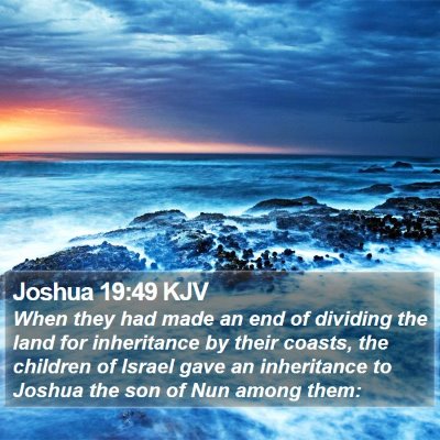 Joshua 19:49 KJV Bible Verse Image