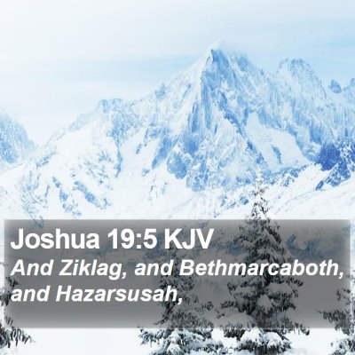 Joshua 19:5 KJV Bible Verse Image
