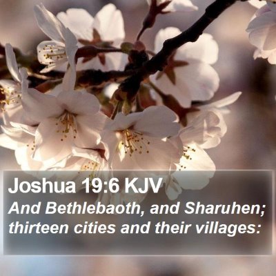 Joshua 19:6 KJV Bible Verse Image