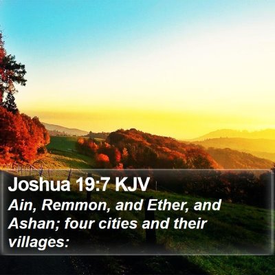 Joshua 19:7 KJV Bible Verse Image