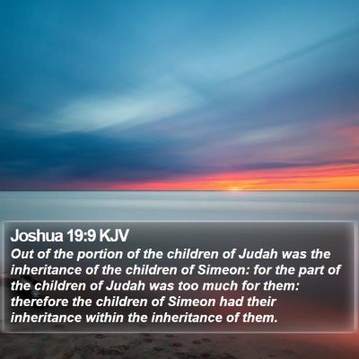 Joshua 19:9 KJV Bible Verse Image
