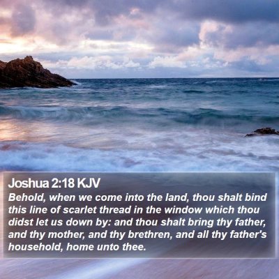 Joshua 2:18 KJV Bible Verse Image