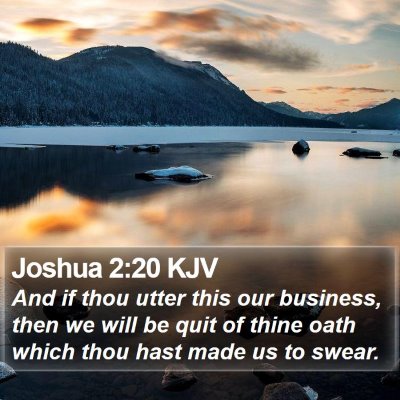 Joshua 2:20 KJV Bible Verse Image