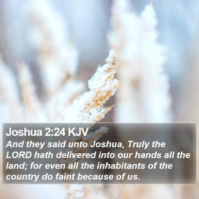 Joshua 2:24 KJV Bible Verse Image