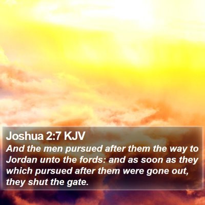 Joshua 2:7 KJV Bible Verse Image