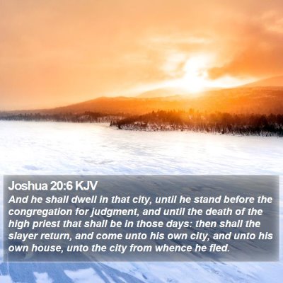 Joshua 20:6 KJV Bible Verse Image