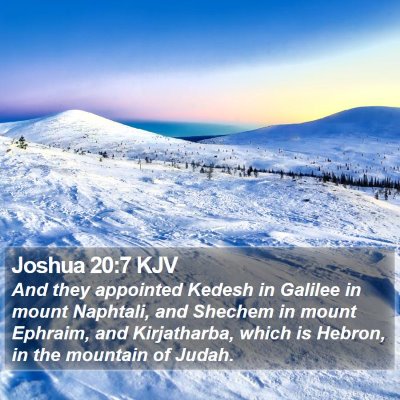 Joshua 20:7 KJV Bible Verse Image