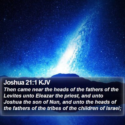 Joshua 21:1 KJV Bible Verse Image
