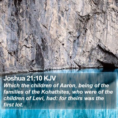 Joshua 21:10 KJV Bible Verse Image