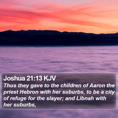 Joshua 21:13 KJV Bible Verse Image