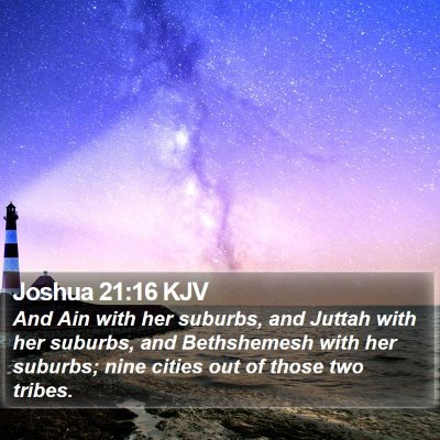 Joshua 21:16 KJV Bible Verse Image