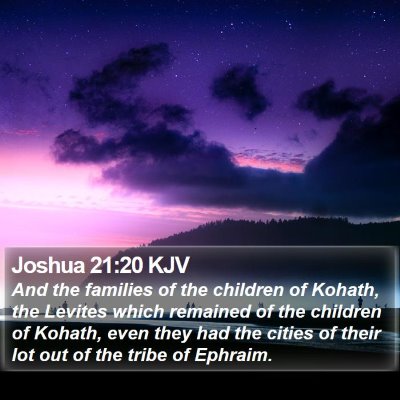 Joshua 21:20 KJV Bible Verse Image