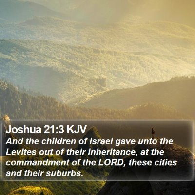 Joshua 21:3 KJV Bible Verse Image