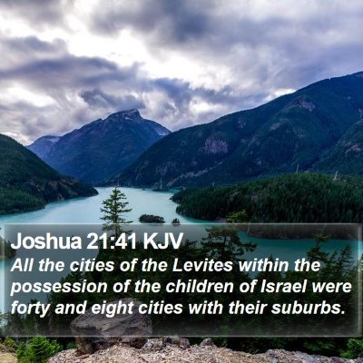Joshua 21:41 KJV Bible Verse Image