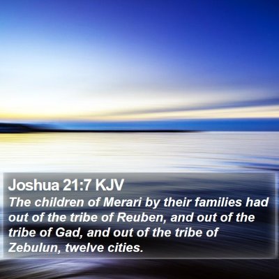 Joshua 21:7 KJV Bible Verse Image