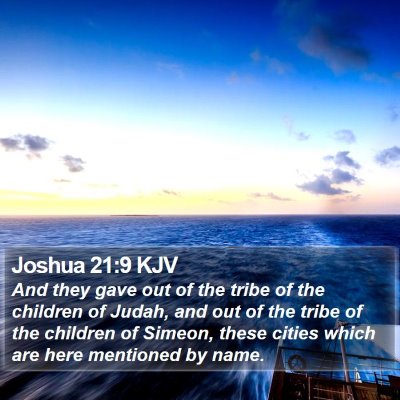 Joshua 21:9 KJV Bible Verse Image