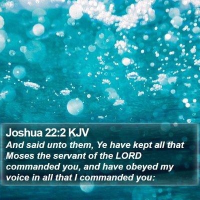 Joshua 22:2 KJV Bible Verse Image
