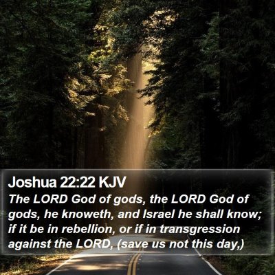 Joshua 22:22 KJV Bible Verse Image
