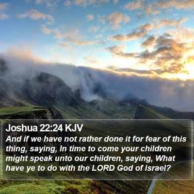 Joshua 22:24 KJV Bible Verse Image