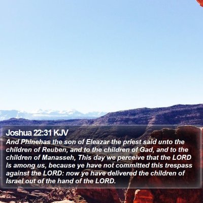 Joshua 22:31 KJV Bible Verse Image