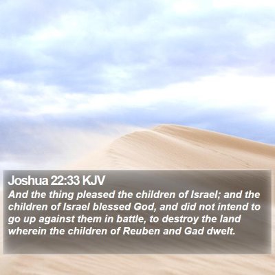 Joshua 22:33 KJV Bible Verse Image