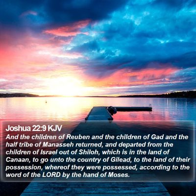 Joshua 22:9 KJV Bible Verse Image