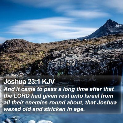 Joshua 23:1 KJV Bible Verse Image