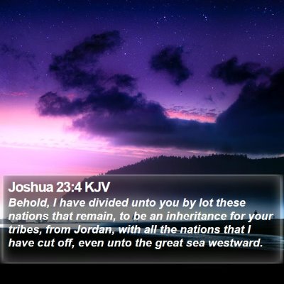 Joshua 23:4 KJV Bible Verse Image