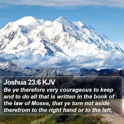 Joshua 23:6 KJV Bible Verse Image