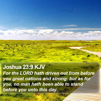 Joshua 23:9 KJV Bible Verse Image