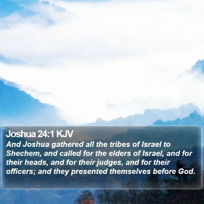Joshua 24:1 KJV Bible Verse Image
