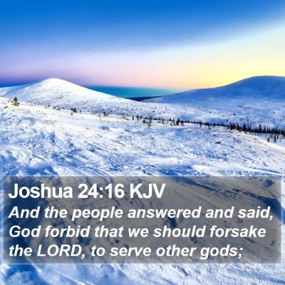 Joshua 24:16 KJV Bible Verse Image