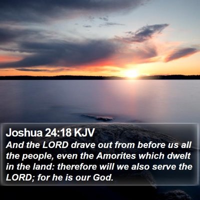Joshua 24:18 KJV Bible Verse Image