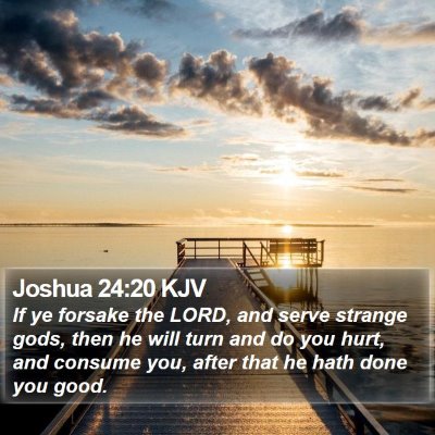 Joshua 24:20 KJV Bible Verse Image