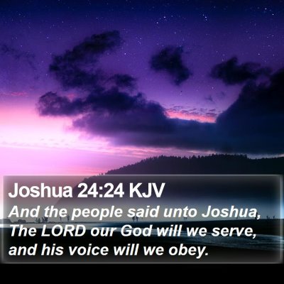 Joshua 24:24 KJV Bible Verse Image