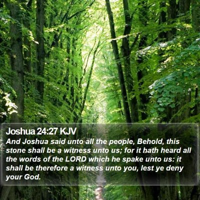 Joshua 24:27 KJV Bible Verse Image