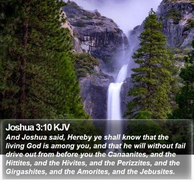 Joshua 3:10 KJV Bible Verse Image