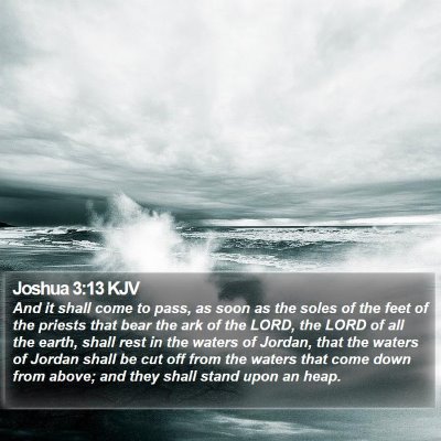 Joshua 3:13 KJV Bible Verse Image