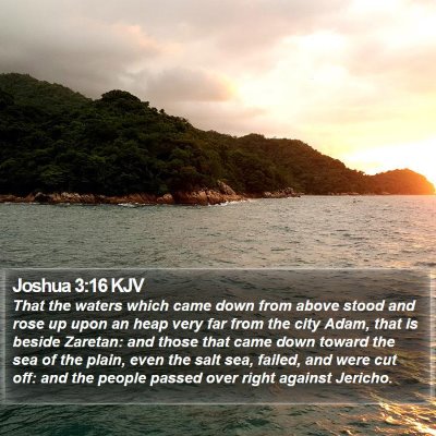 Joshua 3:16 KJV Bible Verse Image
