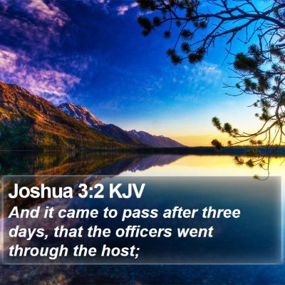 Joshua 3:2 KJV Bible Verse Image