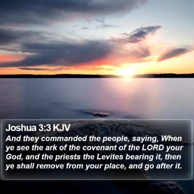 Joshua 3:3 KJV Bible Verse Image
