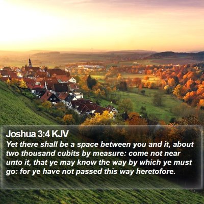 Joshua 3:4 KJV Bible Verse Image