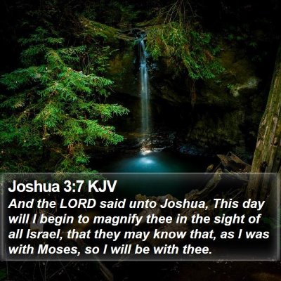 Joshua 3:7 KJV Bible Verse Image