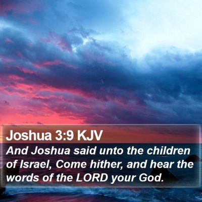 Joshua 3:9 KJV Bible Verse Image