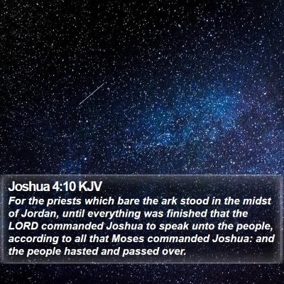 Joshua 4:10 KJV Bible Verse Image