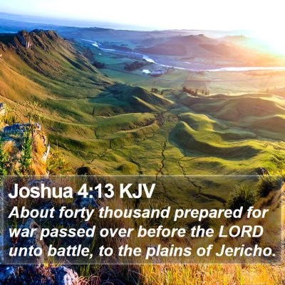Joshua 4:13 KJV Bible Verse Image