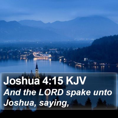 Joshua 4:15 KJV Bible Verse Image