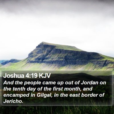 Joshua 4:19 KJV Bible Verse Image